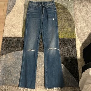 Mother “the Hustler” ankle gray jeans
